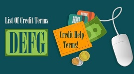 List Of Credit Terms D E F G